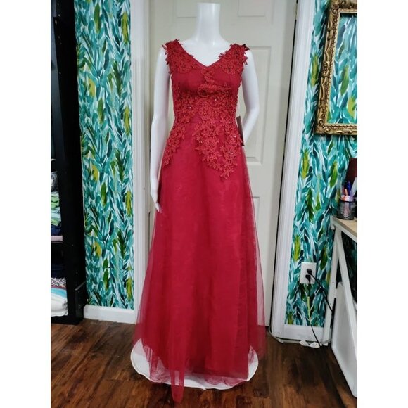 NWOT Baby Online DRESS Red Lace Dress 6 - Picture 4 of 16